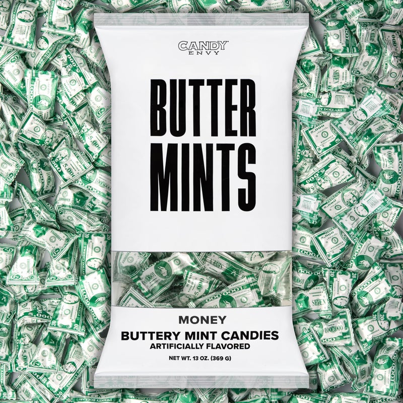 Candy Envy - Money Buttermints - 13 oz. Bag - Approximately 100 Individually Wrapped Mints - Image 1